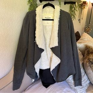 Abercrombie & Fitch Wool Grey Sweater Jacket